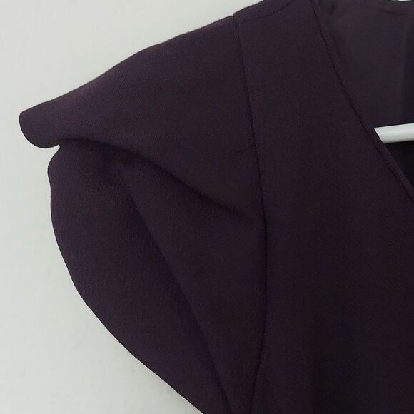 J. Crew Dark Purple Sheath Dress with Flutter Cap Sleeves - Picture 6 of 9